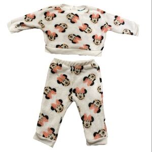 Disney Baby Minnie Mouse Two Piece Long sleeve Outfit Girls Size 6/9 Months